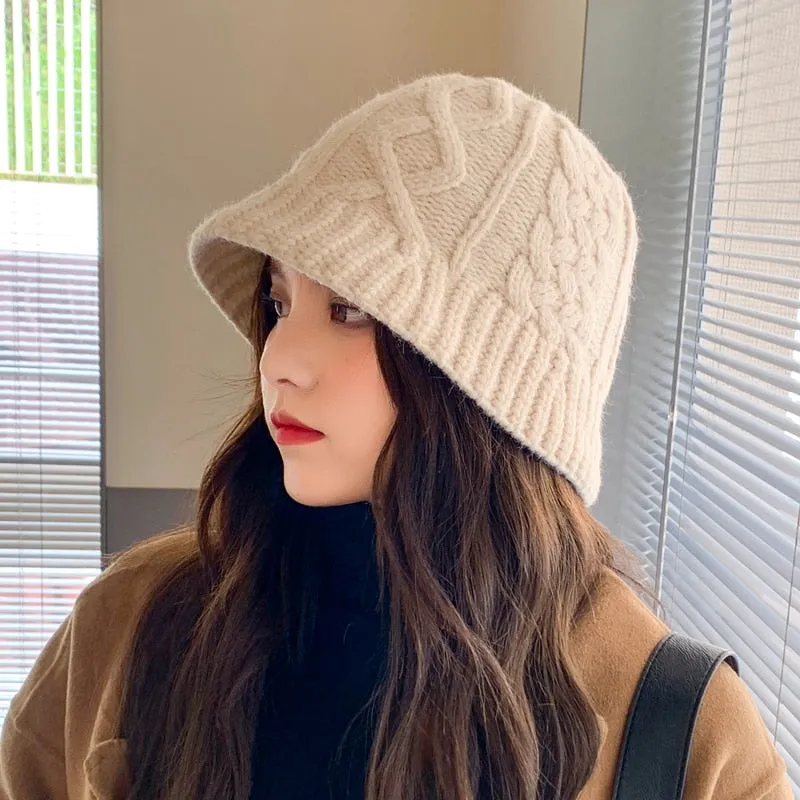 Fun Knitted Style Winter Bucket Hats