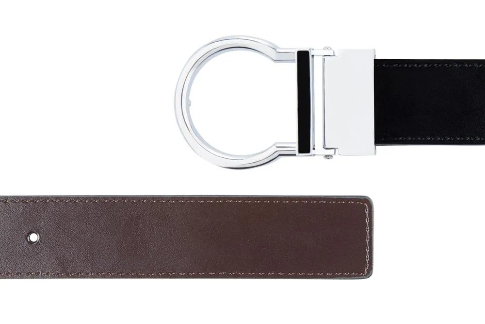 Fundo Silver with Black/Brown Strap
