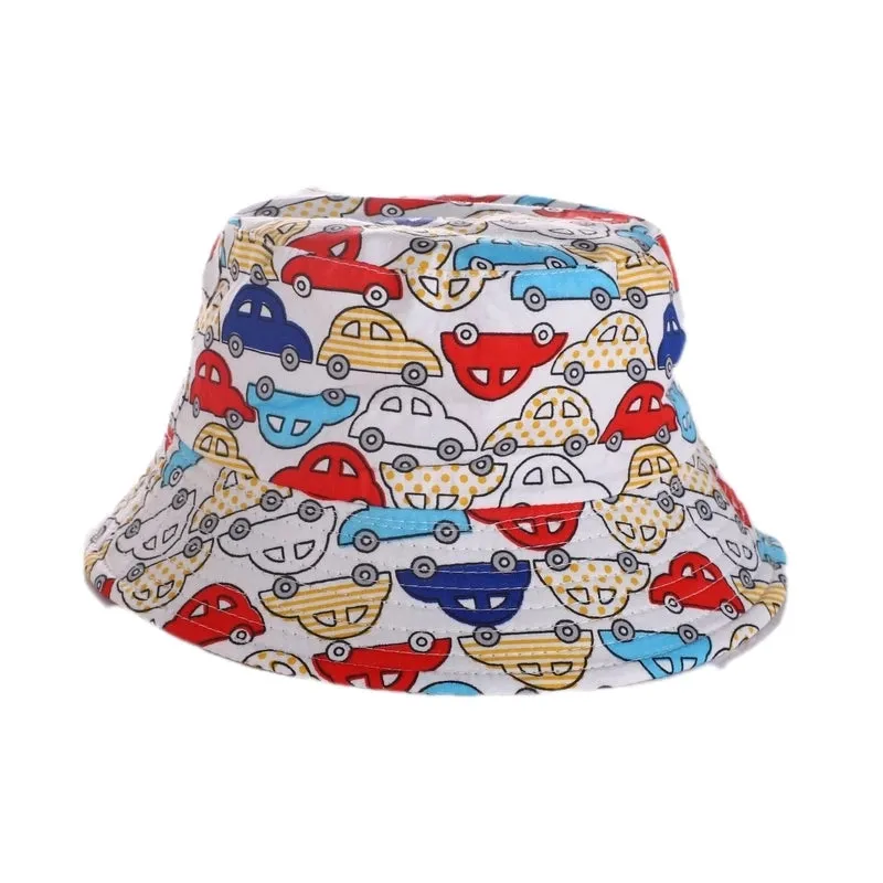 Girl's Cartoon Style Simple Style Color Block Printing Bucket Hat