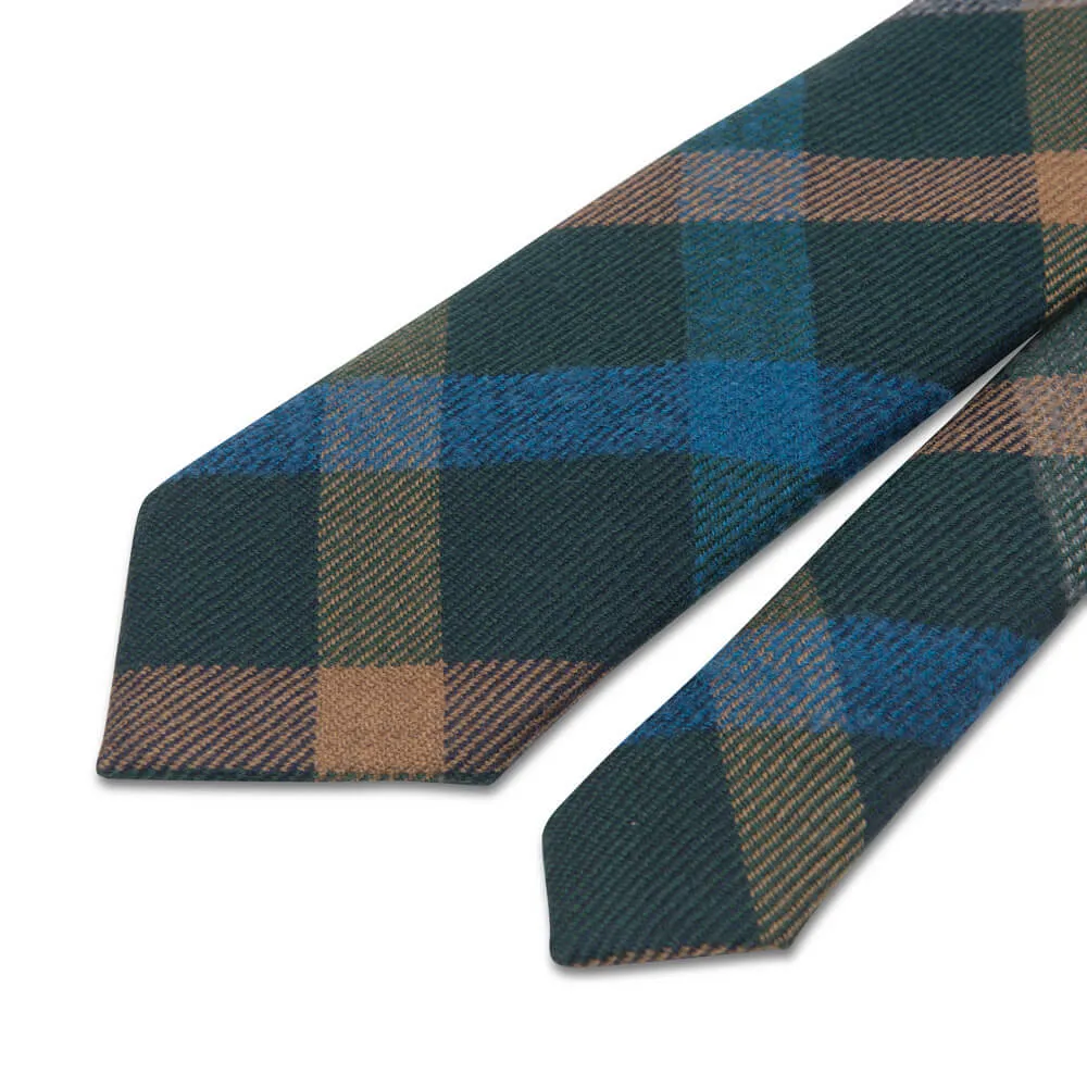 Green Madras Virgin Wool Tie