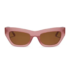 KATARINA - GUAVA   BROWN SUNGLASSES