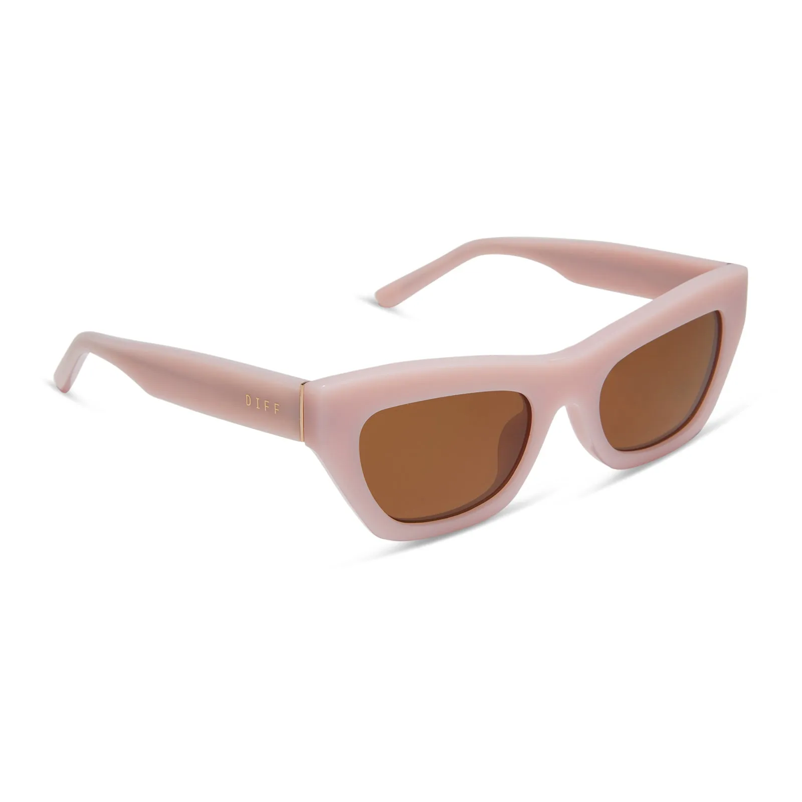 KATARINA - PINK VELVET   BROWN SUNGLASSES