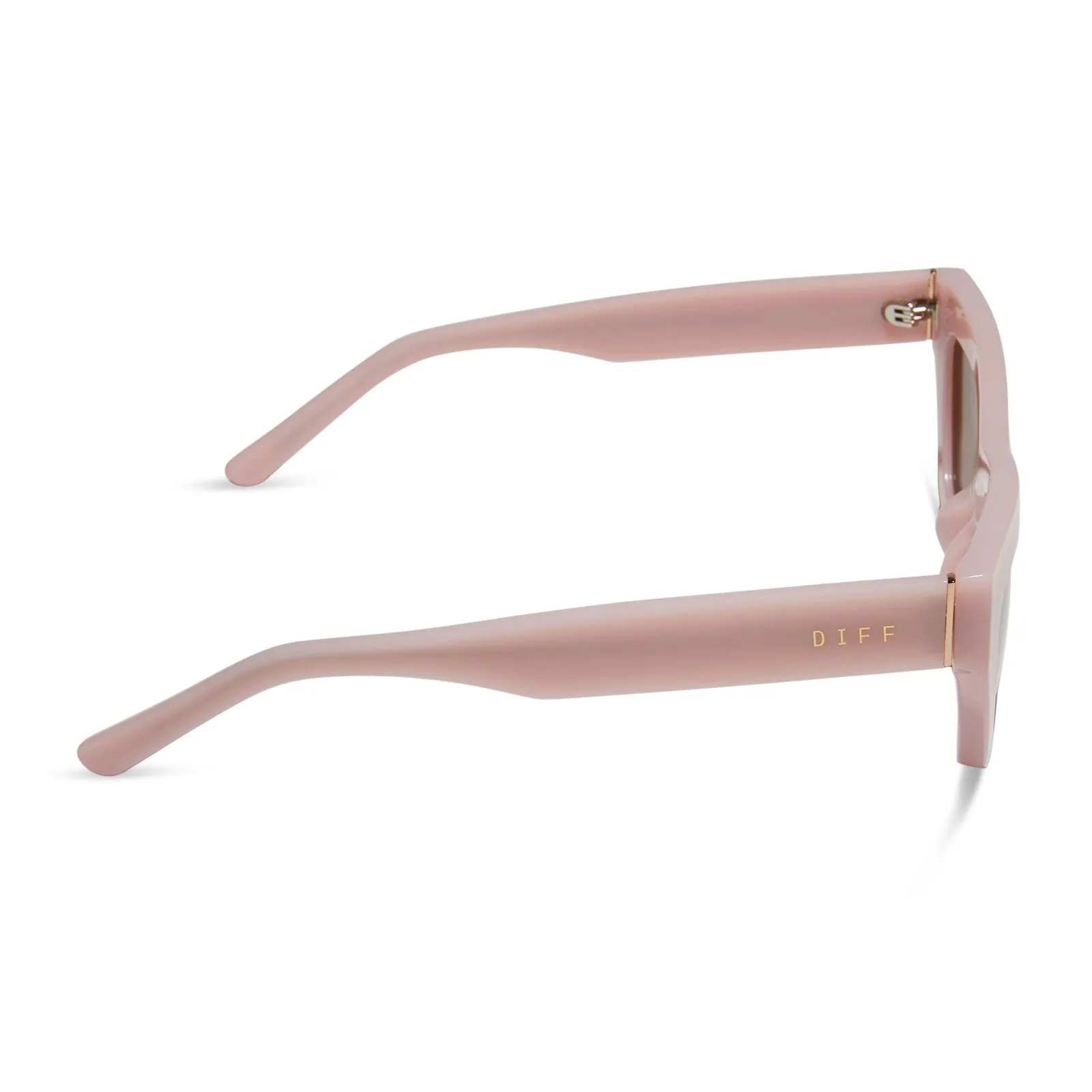 KATARINA - PINK VELVET   BROWN SUNGLASSES