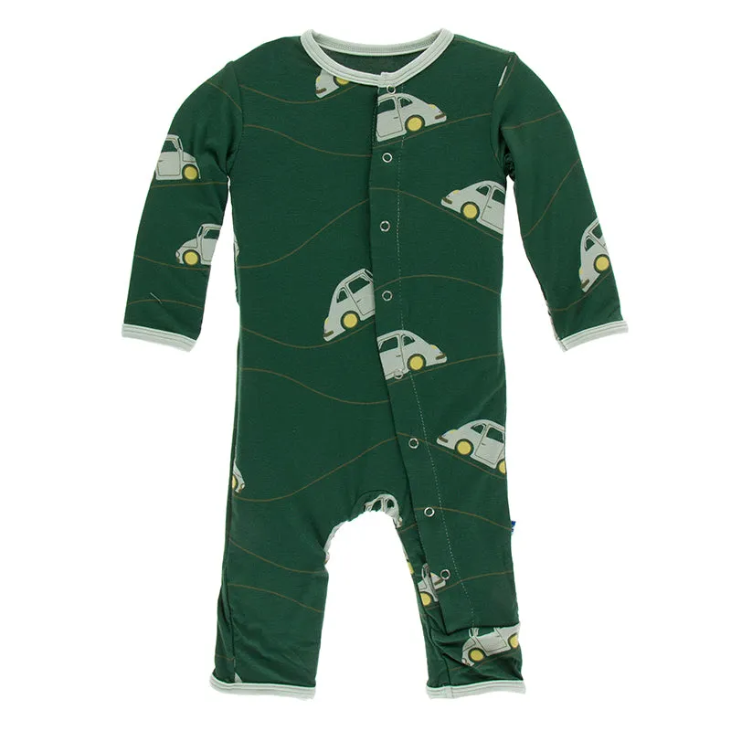 Kickee Pants Print Coverall with Snaps
