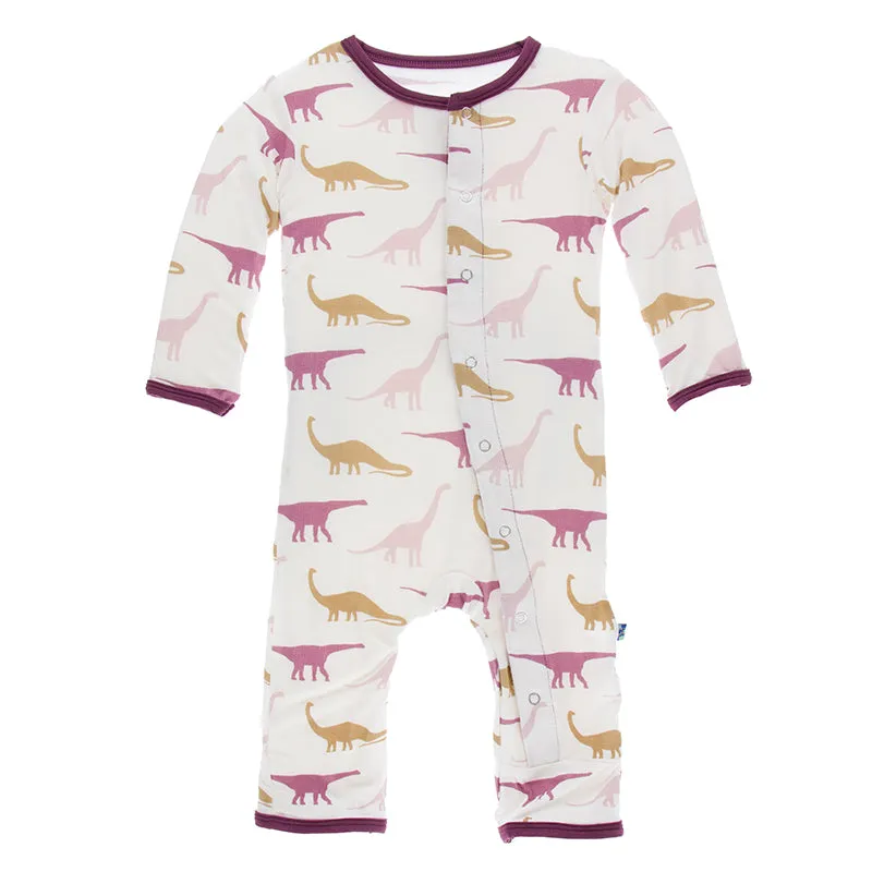 Kickee Pants Print Coverall with Snaps
