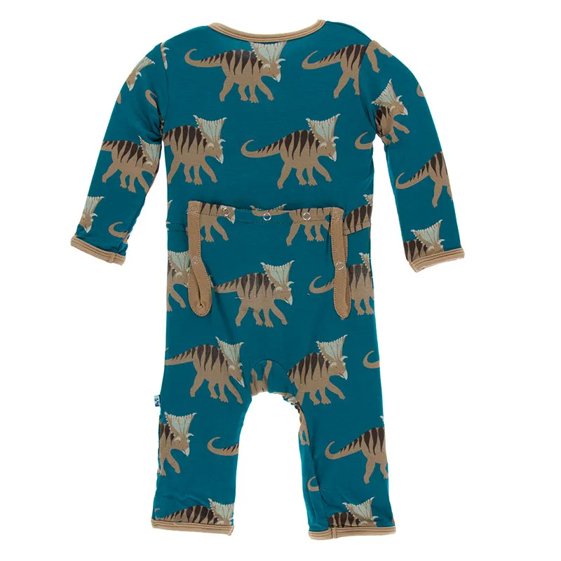 Kickee Pants Print Coverall with Snaps