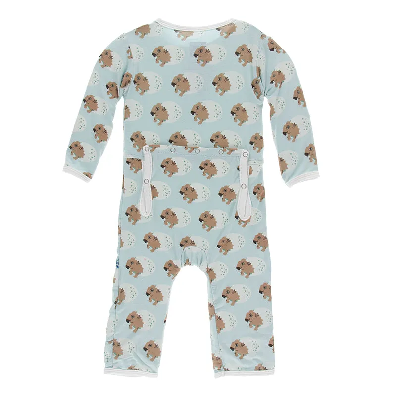 Kickee Pants Print Coverall with Snaps