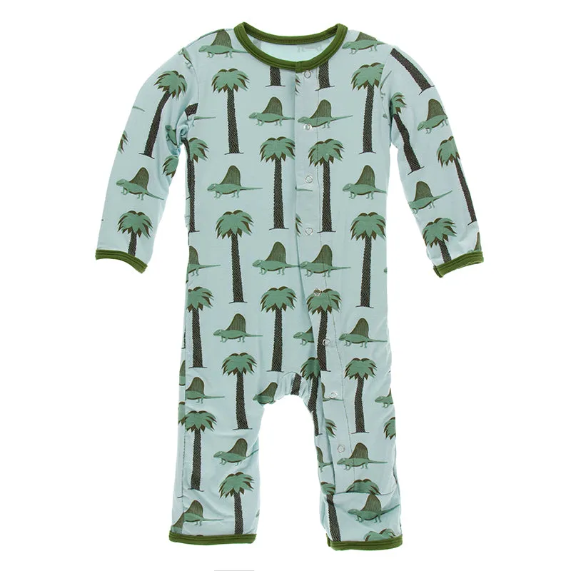 Kickee Pants Print Coverall with Snaps