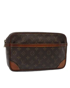 Monogram Canvas Clutch Bag with French Craftsmanship