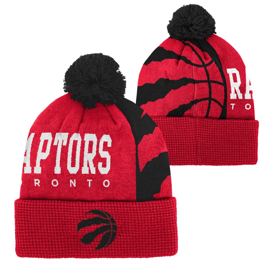 NBA Branded Youth Toronto Raptors Street Cuffed Pom Knit