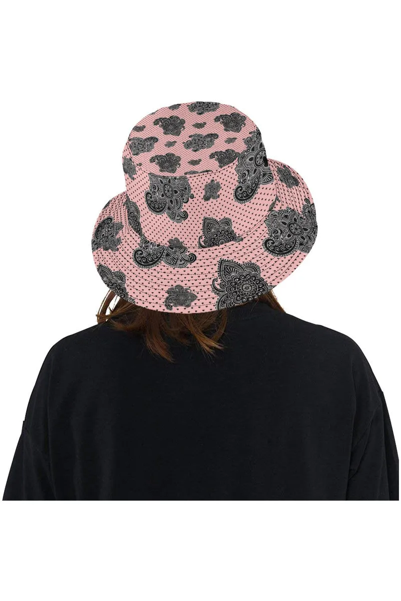Paisley Hearts All Over Print Bucket Hat