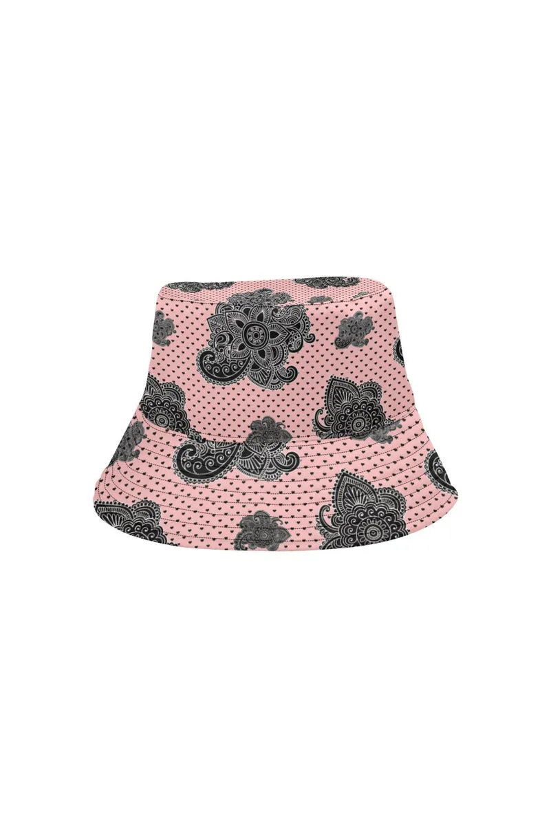 Paisley Hearts All Over Print Bucket Hat