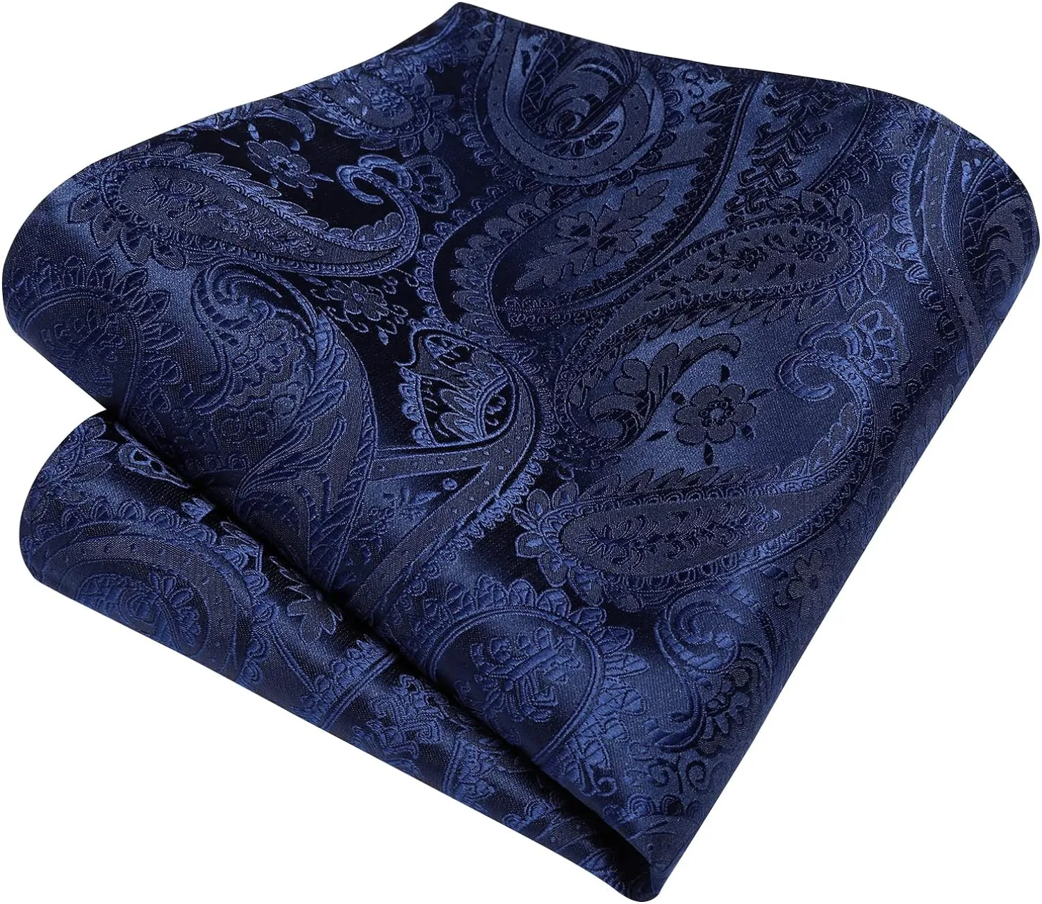 Paisley Tie Handkerchief Clip - B6-NAVY BLUE PAISLEY