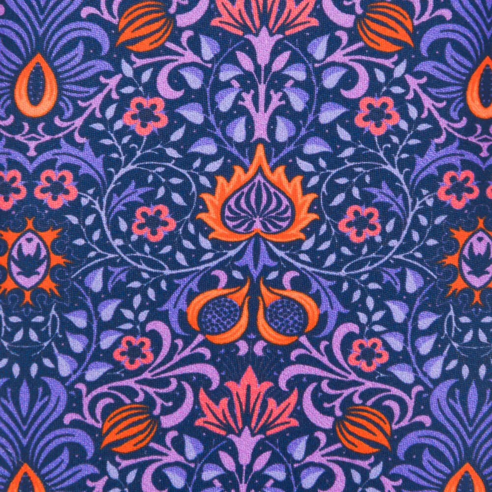 Purple Medieval Forest Duchesse Silk Tie