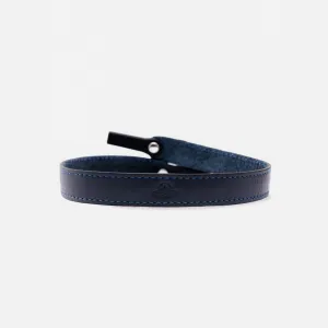 Randolph for Sounder Goods - Leather Sunglasses Strap -  Navy with 23k White Gold Rivets