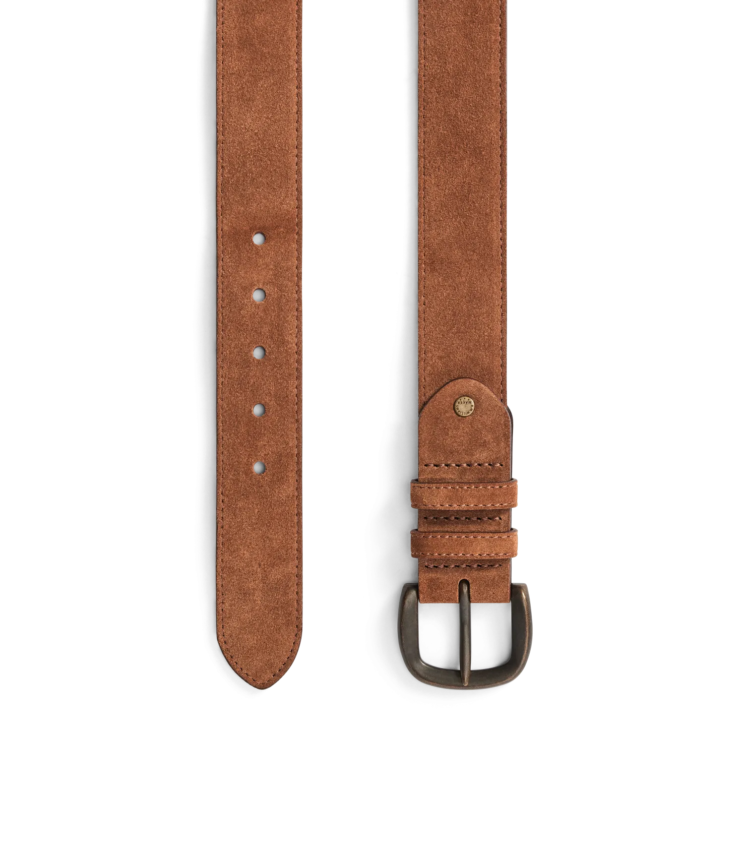 R.M.Williams - Ryder Belt - Suede - Dark Bronze Hardware - Cedar