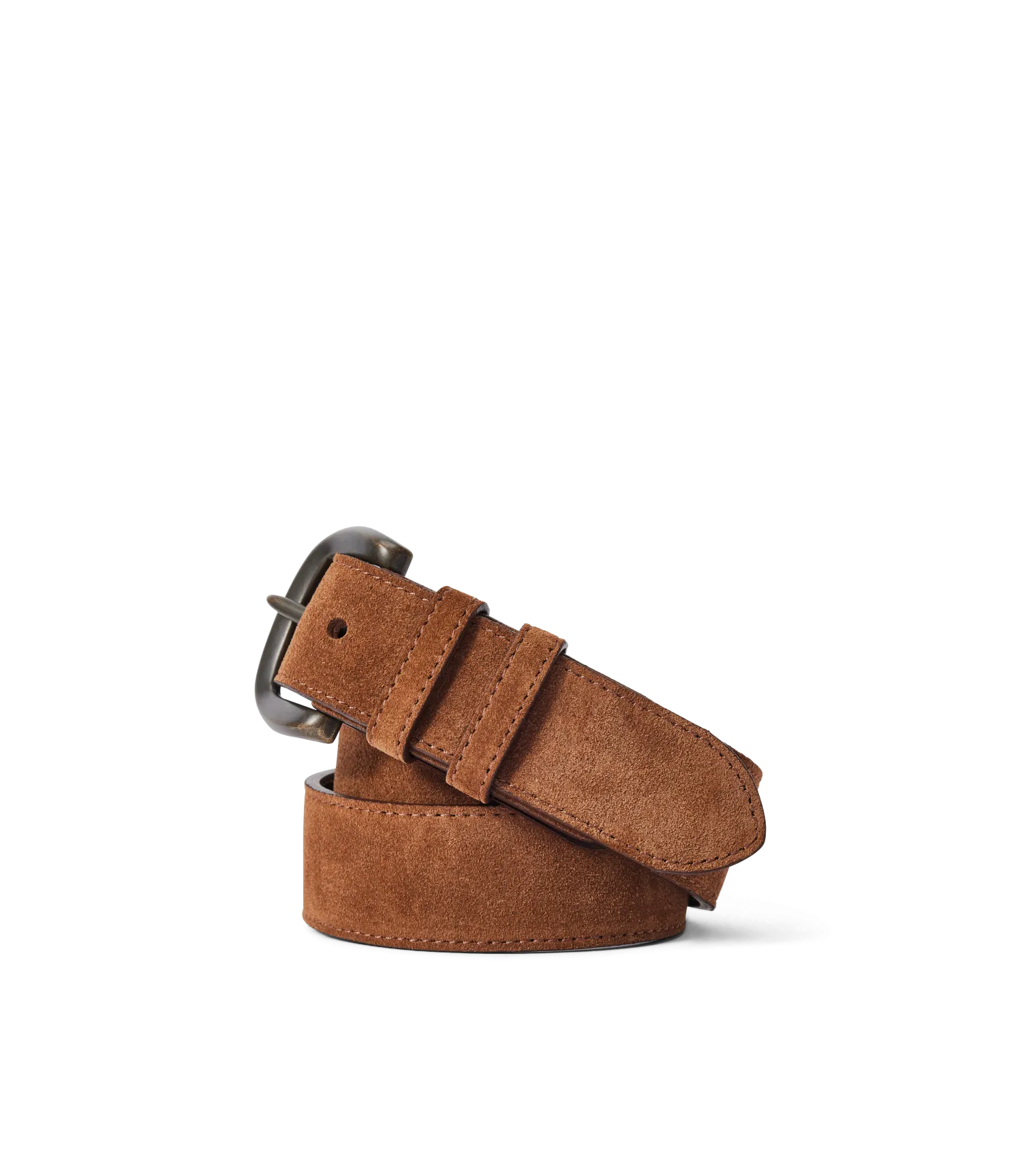 R.M.Williams - Ryder Belt - Suede - Dark Bronze Hardware - Cedar