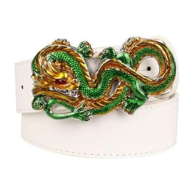 Rock Style Chinese Dragon Buckle Men Belt