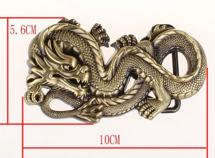 Rock Style Chinese Dragon Buckle Men Belt