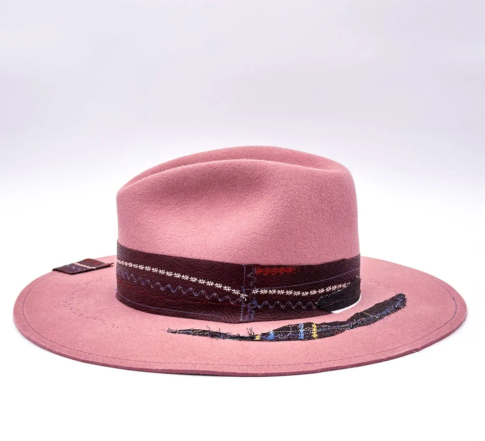Rose Pinched - Custom Felt Hat