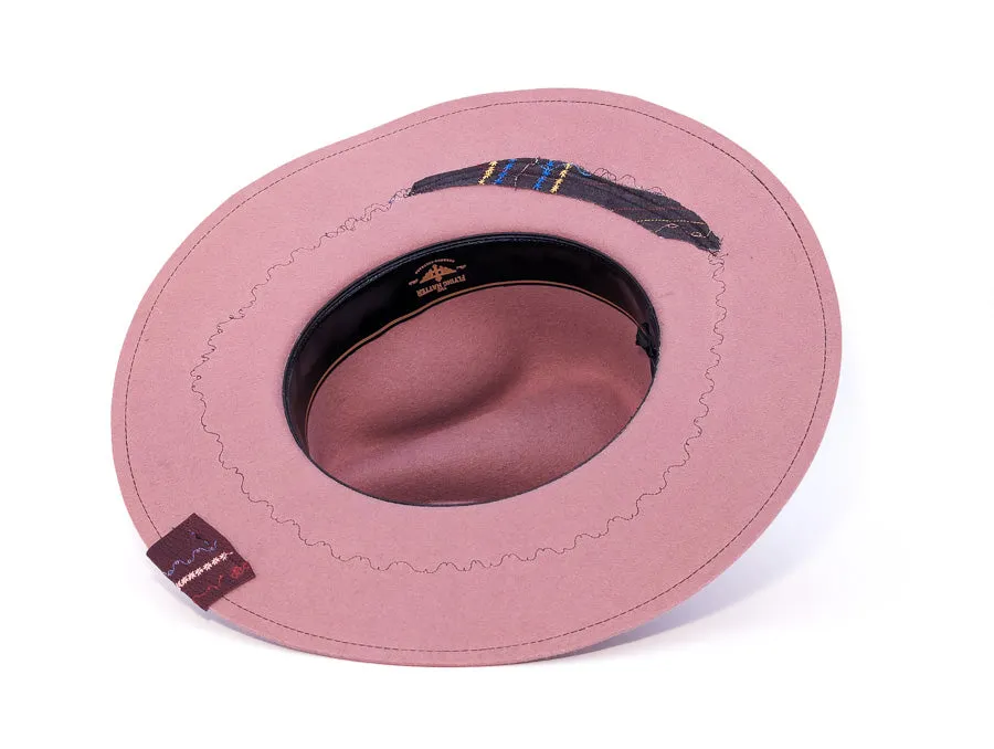 Rose Pinched - Custom Felt Hat