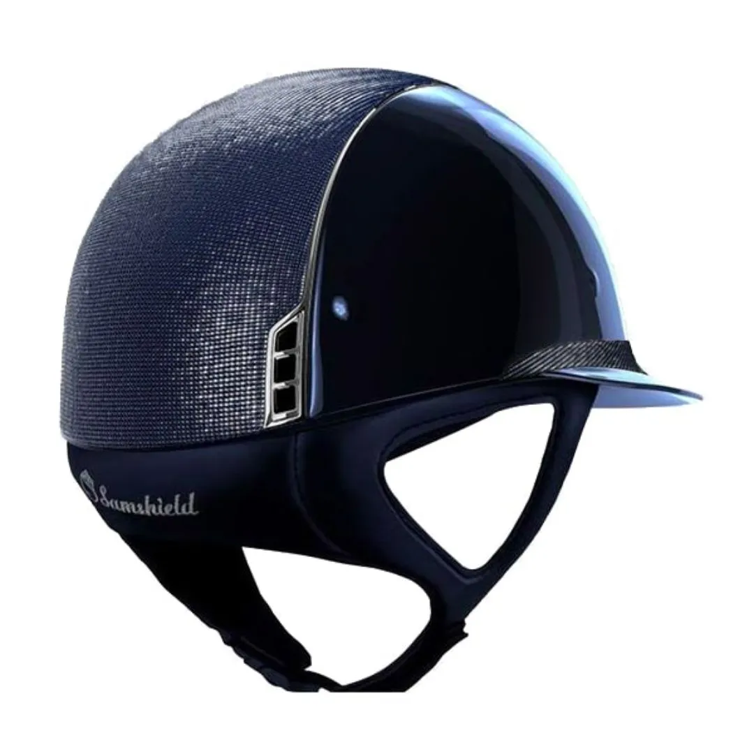 Samshield Miss Shield Navy Glossy Shimmer Helmet - Medium Shell