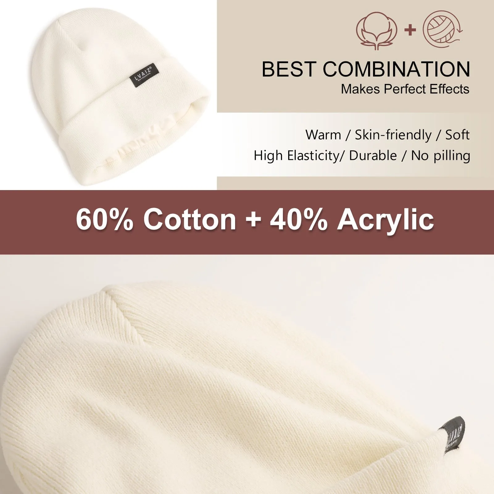 Satin Lined Winter Beanie Hats