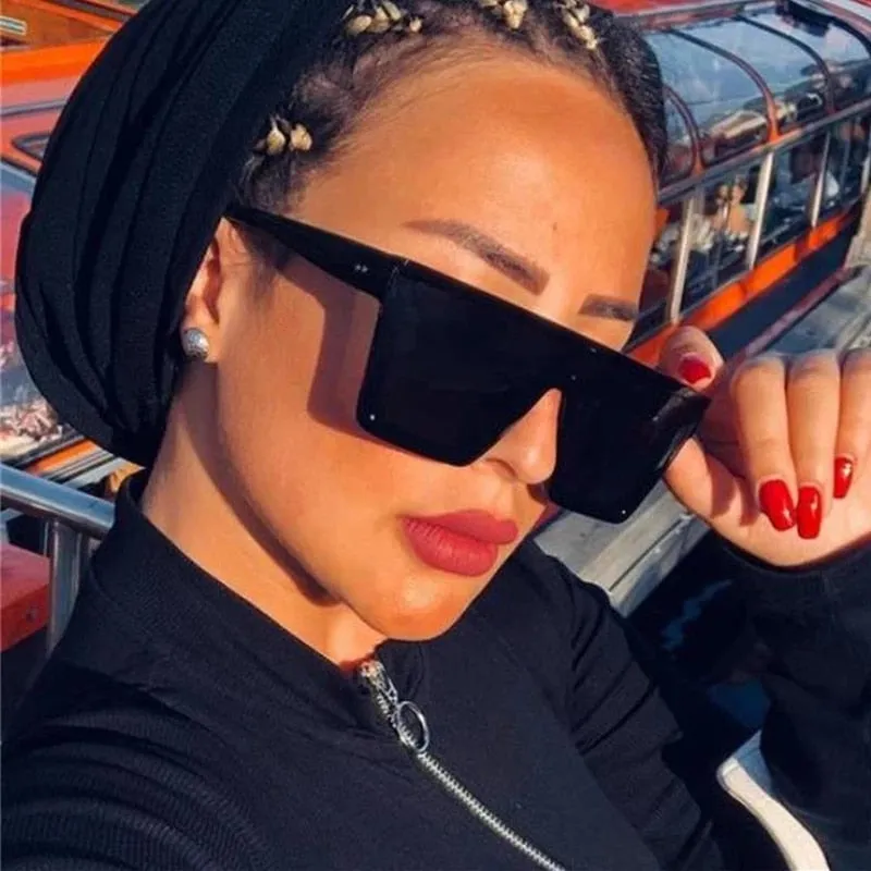 Siamese Oversized Square Sunglasses for Women