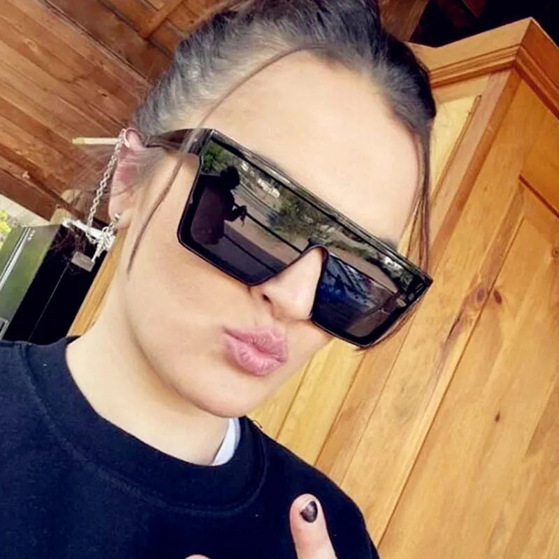 Siamese Oversized Square Sunglasses for Women