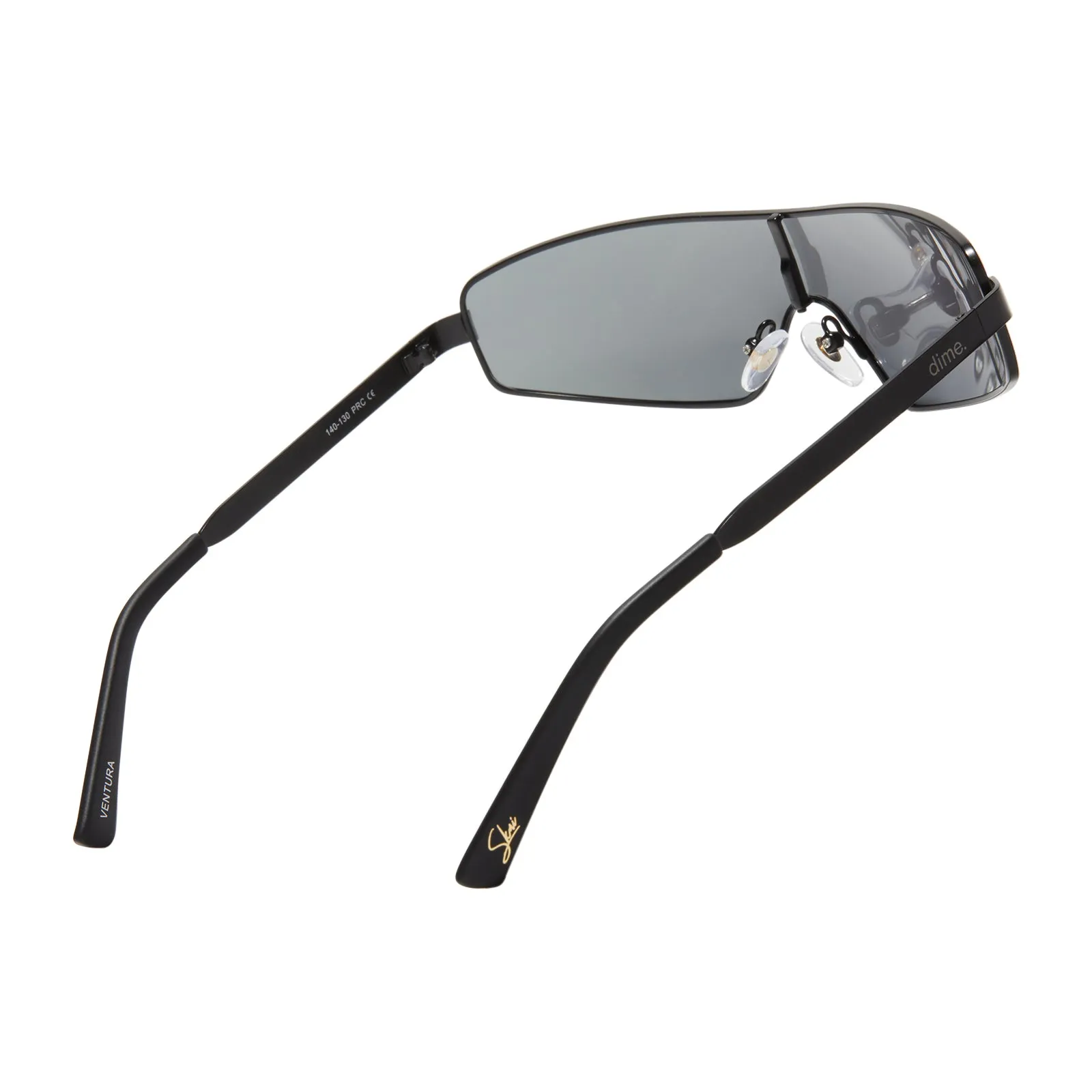 skyami - matte black   grey with silver flash polarized sunglasses
