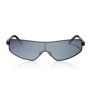 skyami - matte black   grey with silver flash polarized sunglasses