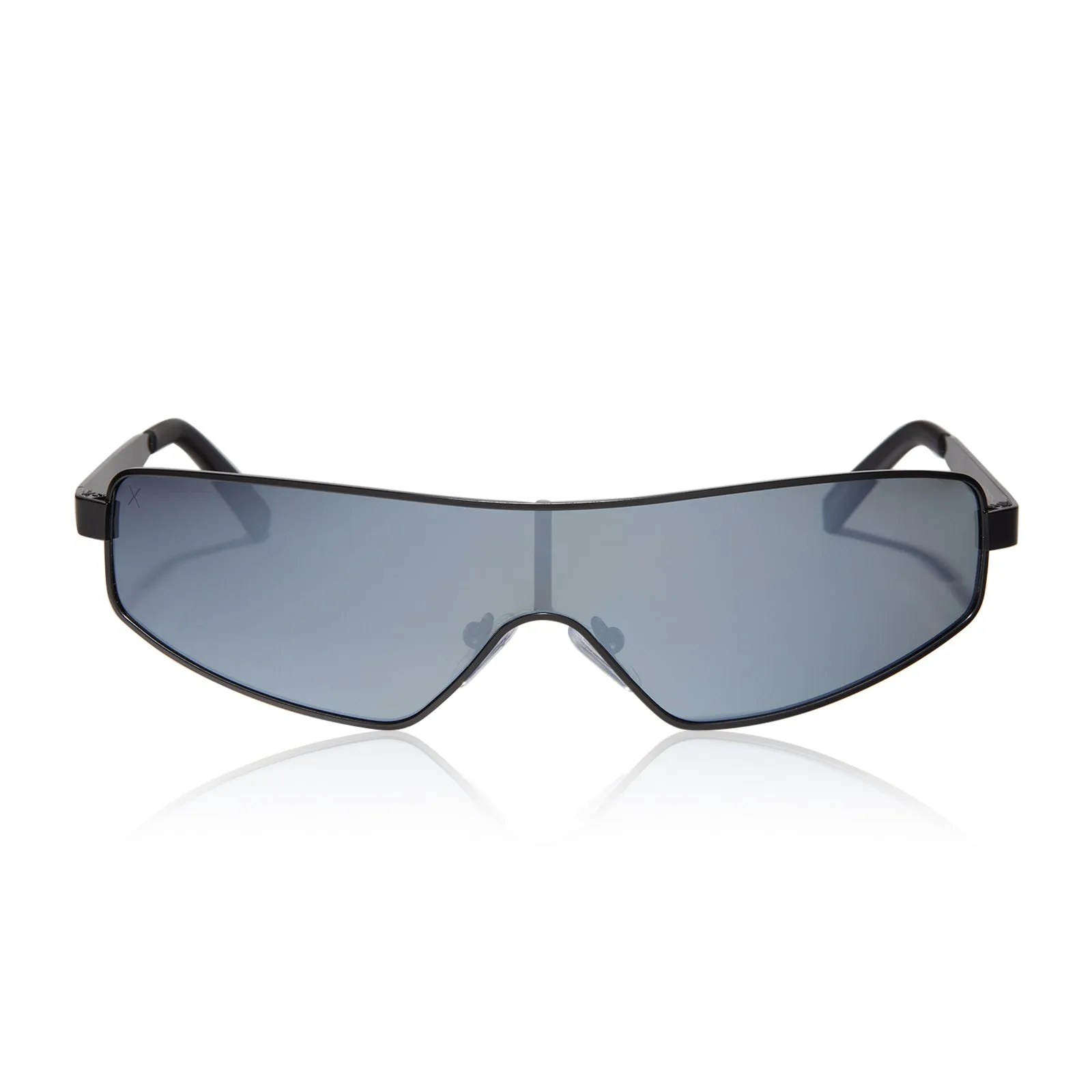 skyami - matte black   grey with silver flash polarized sunglasses