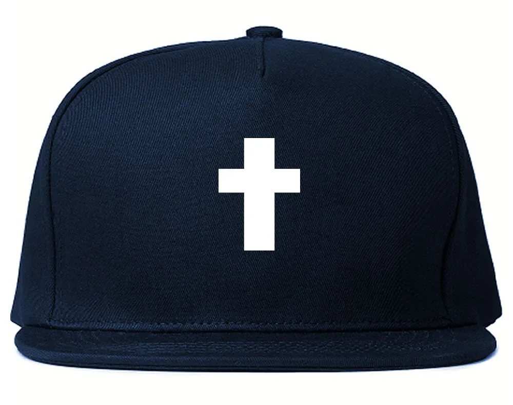 Small Cross Snapback Hat Cap