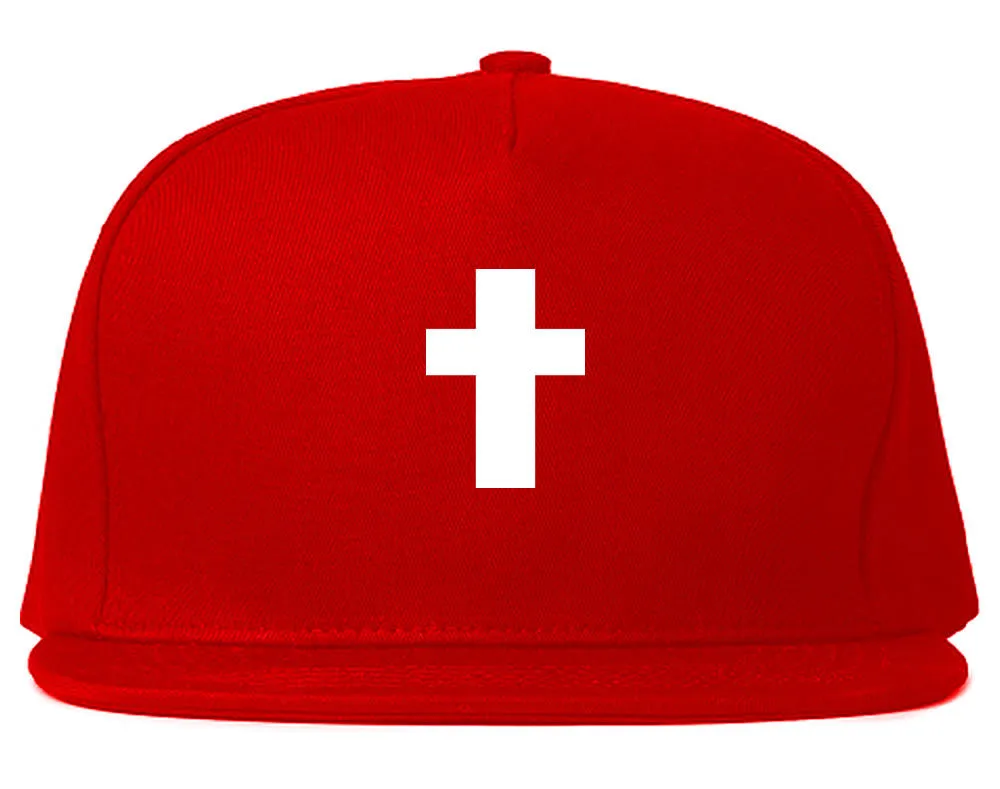 Small Cross Snapback Hat Cap