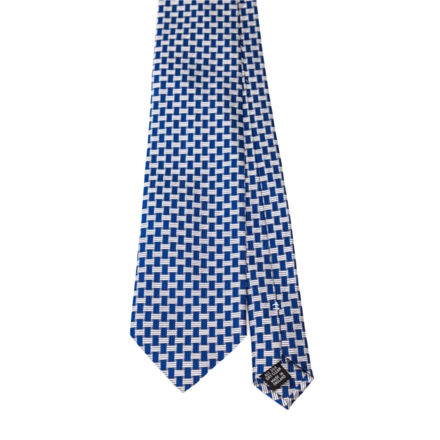 Sovereign Grade Blue Basket Weave Silk Tie