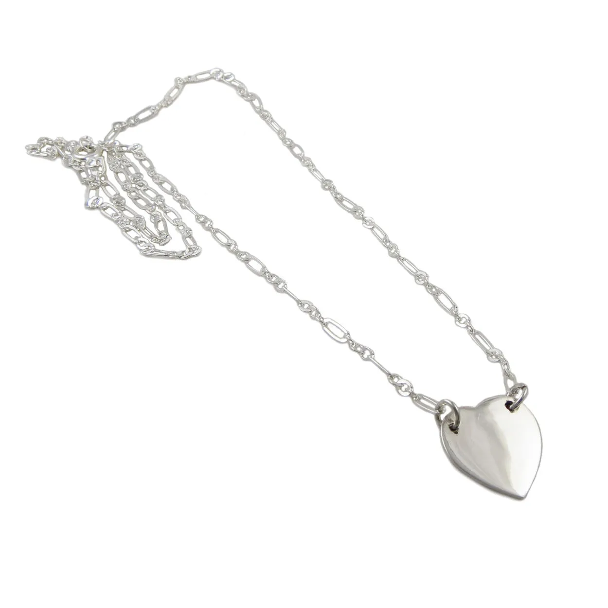 Sterling Silver Love Heart Chain Necklace