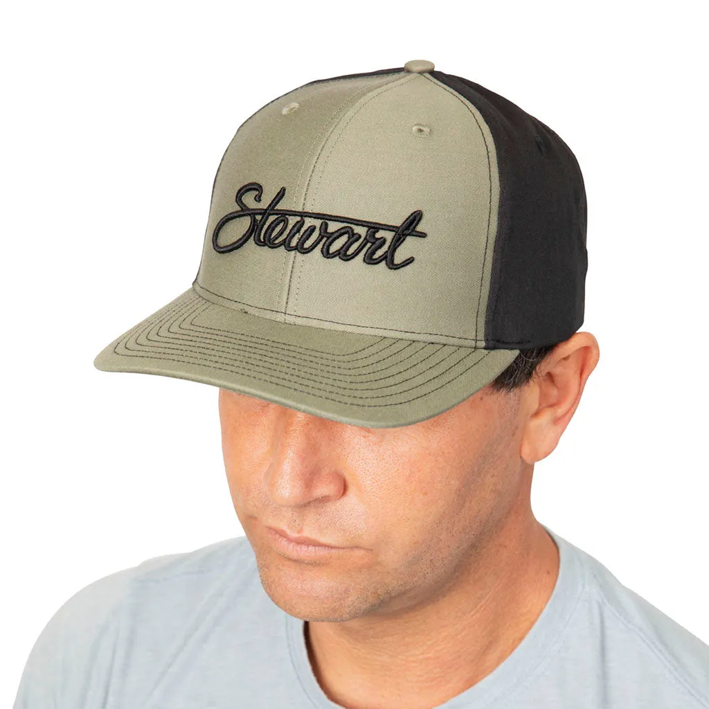 STEWART SCRIPT COTTON TWILL SNAPBACK HAT