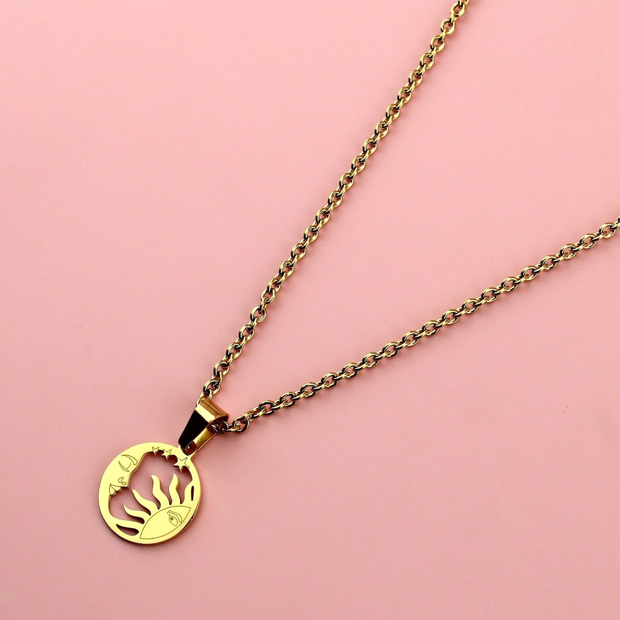 Sunset Pendant Necklace (Gold Plated)