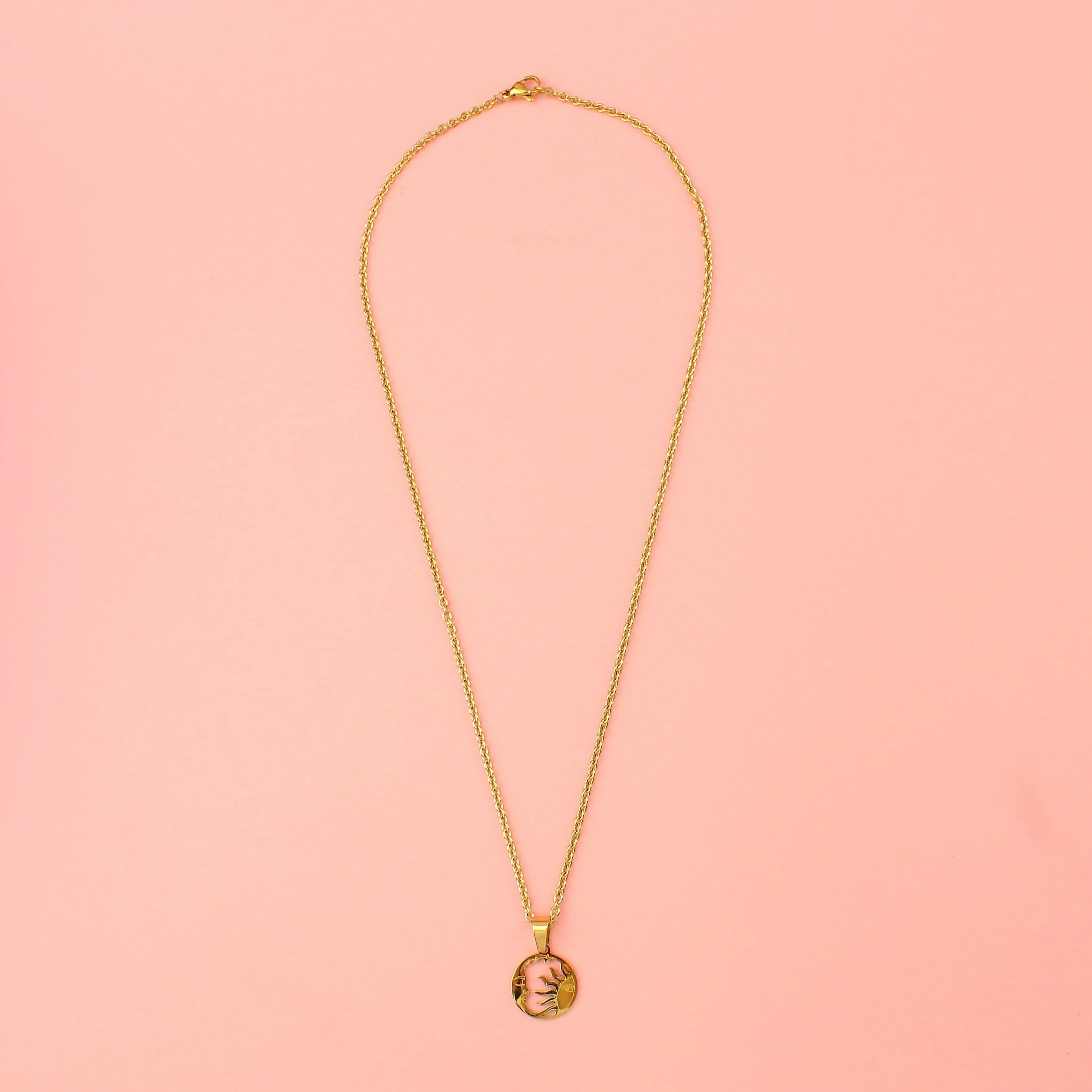 Sunset Pendant Necklace (Gold Plated)