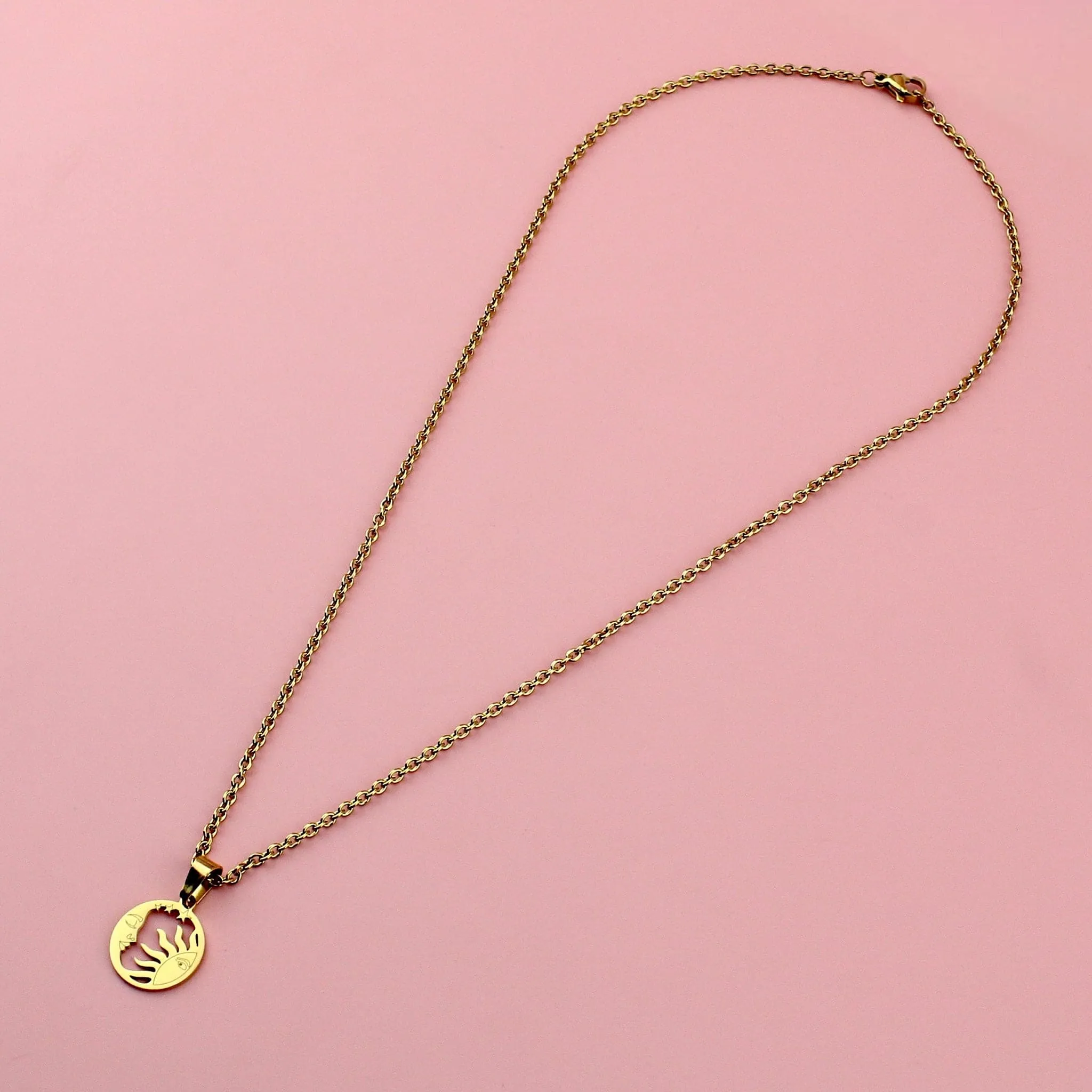 Sunset Pendant Necklace (Gold Plated)
