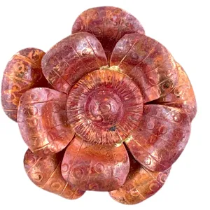 Three-Layered Copper Flower Pendant by Patricia Healey