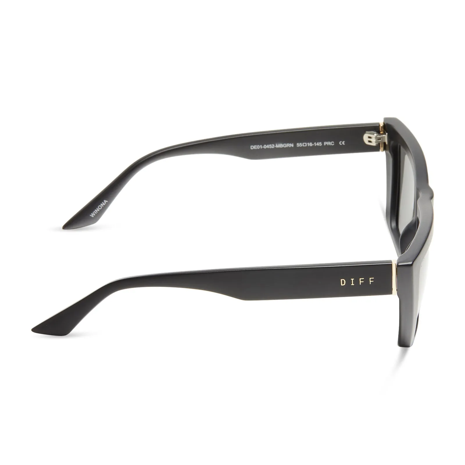 WINONA - MATTE BLACK   GREY SUNGLASSES