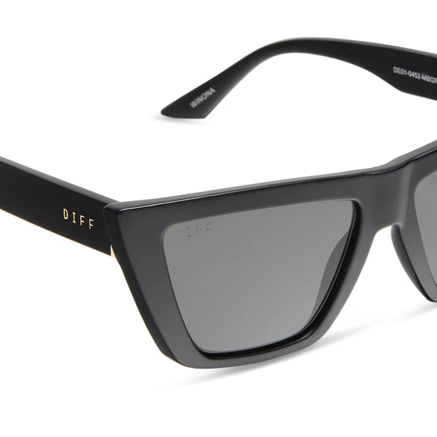 WINONA - MATTE BLACK   GREY SUNGLASSES