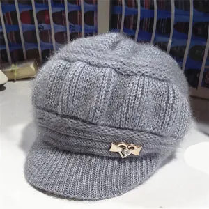 Wool Women's Fashion Hat Plush Knitted Wind Shield Ear Guard