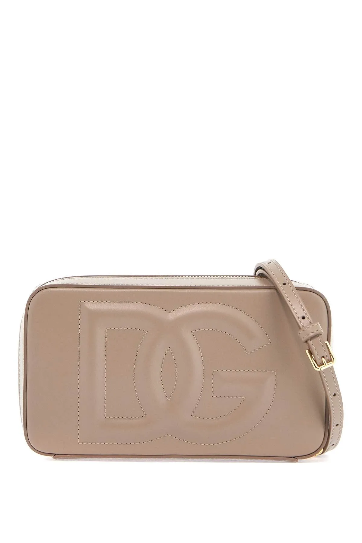 Zip-Top Leather Shoulder Bag